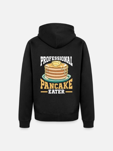 Pancakes Breakfast Food Lover - Unisex Premium Organic Zip Hoodie - black