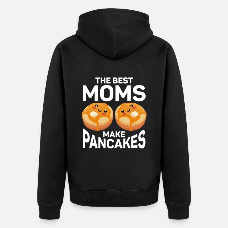 Crêpes Petit-déjeuner Gourmand - Veste à capuche bio Premium Unisexe - noir
