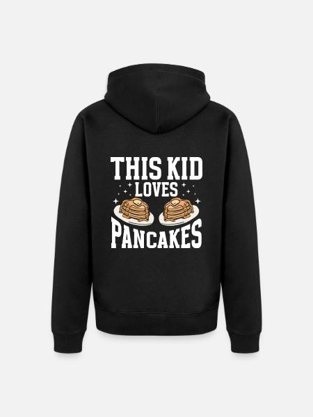 Pancakes Breakfast Food Lover - Unisex Premium Organic Zip Hoodie - black
