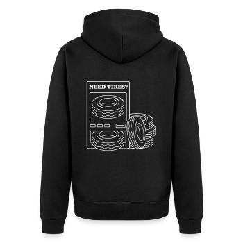 Besoin de pneus Pneu Roues Remplacement de roue - Veste à capuche bio Premium Unisexe - noir - Dos - Nico (187cm)
