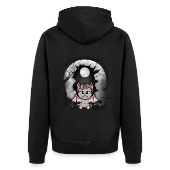 Child Halloween Bat Bats Kids - Unisex Premium Organic Zip Hoodie - black - Back - Nico (187cm)