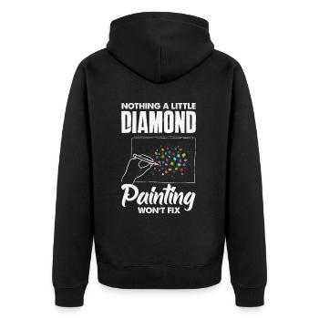 Accessoires pour Diamond Art Diamond Painter - Veste à capuche bio Premium Unisexe - noir - Dos - Nico (187cm)