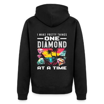 Accessoires pour Diamond Art Diamond Painter - Veste à capuche bio Premium Unisexe - noir - Dos - Nico (187cm)