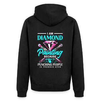 Accessoires pour Diamond Art Diamond Painter - Veste à capuche bio Premium Unisexe - noir - Dos - Nico (187cm)