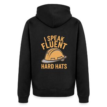 Civil engineer - Unisex Premium Organic Zip Hoodie - black - Back - Nico (187cm)