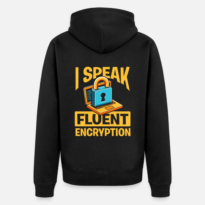 Kryptograph - Unisex Premium Bio Zip Hoodie - Schwarz