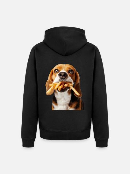 Beagle - Unisex Premium Organic Zip Hoodie - black