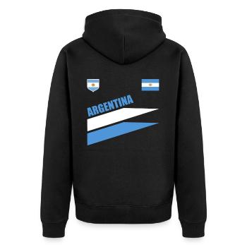 Argentine Cadeau Argentine Drapeau argentin - Veste à capuche bio Premium Unisexe - noir - Dos - Nico (187cm)