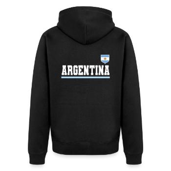 Argentine Cadeau Argentine Drapeau argentin - Veste à capuche bio Premium Unisexe - noir - Dos - Nico (187cm)