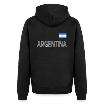 Argentine Cadeau Argentine Drapeau argentin - Veste à capuche bio Premium Unisexe - noir - Dos - Nico (187cm)