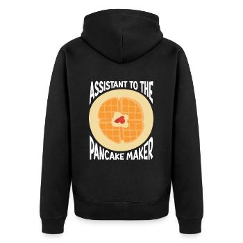 Pancakes Breakfast Food Lover - Unisex Premium Organic Zip Hoodie - black - Back - Nico (187cm)