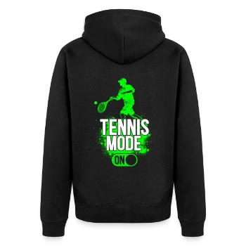 Drôle de joueur de tennis Raquette Tennis - Veste à capuche bio Premium Unisexe - noir - Dos - Nico (187cm)