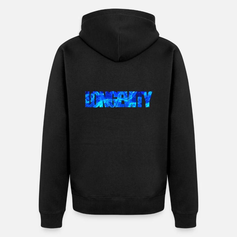 Longevity - Unisex Premium Bio Zip Hoodie - Schwarz