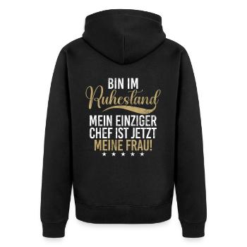 Légende de la retraite Drôle de pension Pension Retraité - Veste à capuche bio Premium Unisexe - noir - Dos - Nico (187cm)