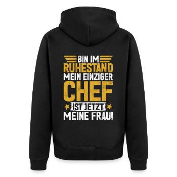 Légende de la retraite Drôle de pension Pension Retraité - Veste à capuche bio Premium Unisexe - noir - Dos - Nico (187cm)