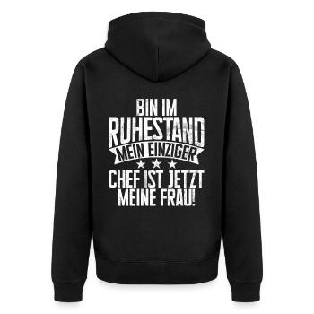 Légende de la retraite Drôle de pension Pension Retraité - Veste à capuche bio Premium Unisexe - noir - Dos - Nico (187cm)