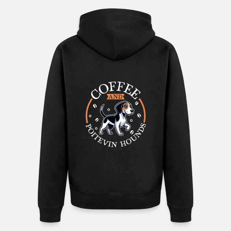 Café et Poitevin - Veste à capuche bio Premium Unisexe - noir
