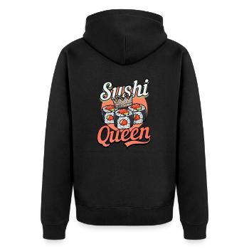 Rouleau de sushi Sushi Queen - Veste à capuche bio Premium Unisexe - noir - Dos - Nico (187cm)