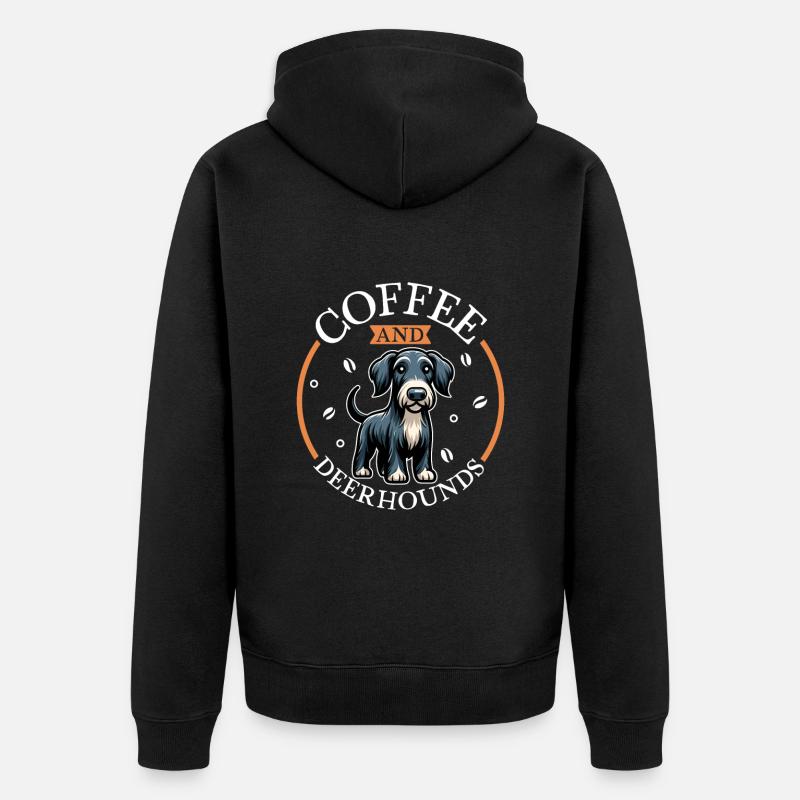 Café et Deerhound - Veste à capuche bio Premium Unisexe - noir