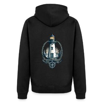 Phare Hobby Pêcheur Marin Amoureux de la mer - Veste à capuche bio Premium Unisexe - noir - Dos - Nico (187cm)