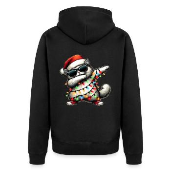 Lunettes de soleil chat persan à pois Mignon Blanc - Veste à capuche bio Premium Unisexe - noir - Dos - Nico (187cm)