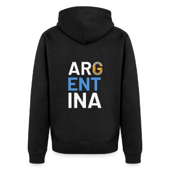 Argentine Cadeau Argentine Drapeau argentin - Veste à capuche bio Premium Unisexe - noir - Dos - Nico (187cm)