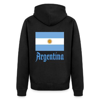Argentine Cadeau Argentine Drapeau argentin - Veste à capuche bio Premium Unisexe - noir - Dos - Nico (187cm)