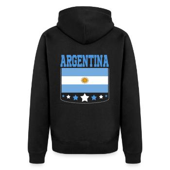 Argentine Cadeau Argentine Drapeau argentin - Veste à capuche bio Premium Unisexe - noir - Dos - Nico (187cm)