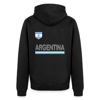 Argentine Cadeau Argentine Drapeau argentin - Veste à capuche bio Premium Unisexe - noir - Dos - Nico (187cm)