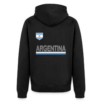 Argentine Cadeau Argentine Drapeau argentin - Veste à capuche bio Premium Unisexe - noir - Dos - Nico (187cm)