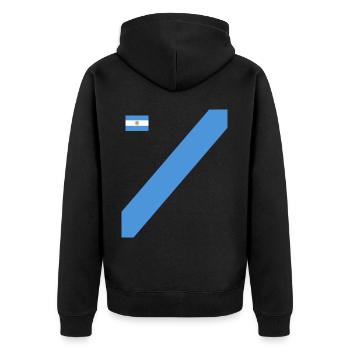 Argentine Cadeau Argentine Drapeau argentin - Veste à capuche bio Premium Unisexe - noir - Dos - Nico (187cm)