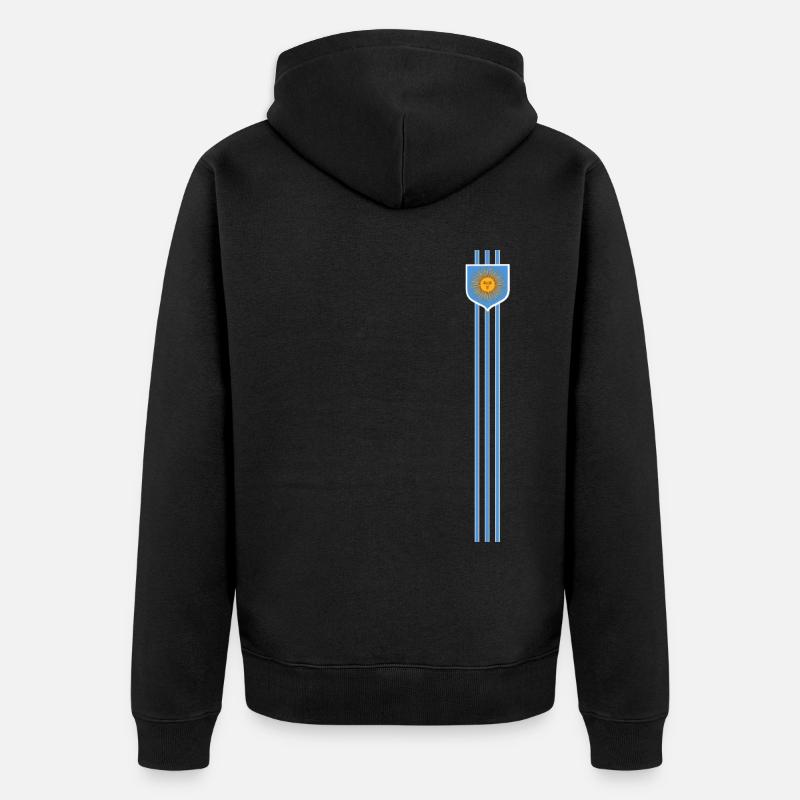 Argentine Cadeau Argentine Drapeau argentin - Veste à capuche bio Premium Unisexe - noir