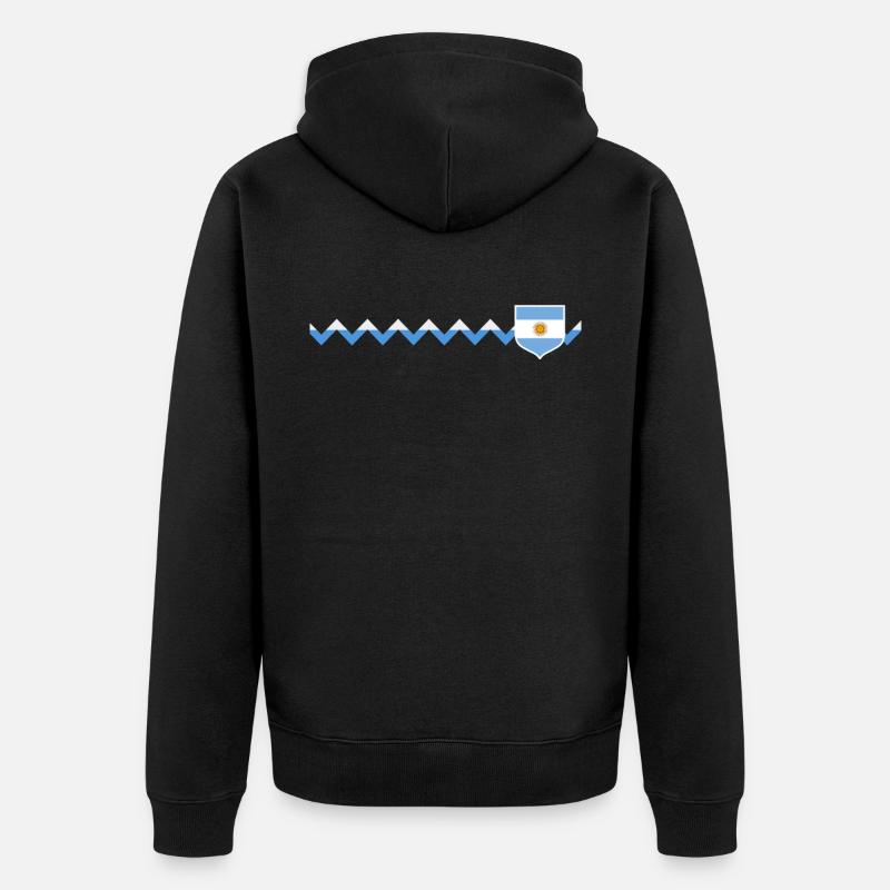 Argentine Cadeau Argentine Drapeau argentin - Veste à capuche bio Premium Unisexe - noir