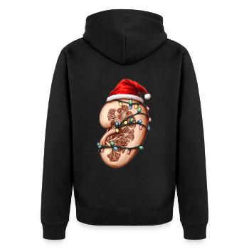 Dialyse-Techniker Dialyse-Techniker Lunge - Unisex Premium Bio Zip Hoodie - Schwarz - Hinten - Nico (187cm)