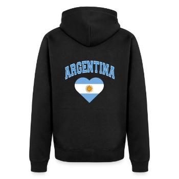 Argentine Cadeau Argentine Drapeau argentin - Veste à capuche bio Premium Unisexe - noir - Dos - Nico (187cm)