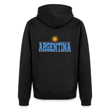 Argentine Cadeau Argentine Drapeau argentin - Veste à capuche bio Premium Unisexe - noir - Dos - Nico (187cm)