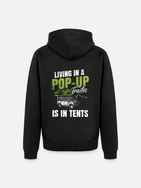 Wohnmobilzubehör Pop-up-camper - Unisex Premium Bio Zip Hoodie - Schwarz