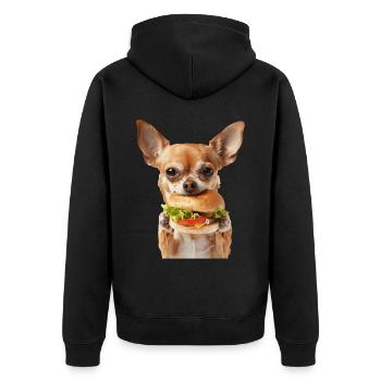 Chihuahua - Veste à capuche bio Premium Unisexe - noir - Dos - Nico (187cm)