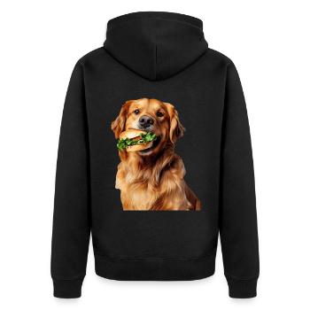 Golden retriever - Veste à capuche bio Premium Unisexe - noir - Dos - Nico (187cm)