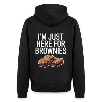 Brownies Dire Pâtisserie Drôle Brownie Cadeau - Veste à capuche bio Premium Unisexe - noir - Dos - Nico (187cm)
