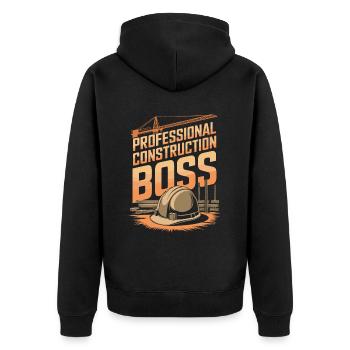 Contremaître en construction - Veste à capuche bio Premium Unisexe - noir - Dos - Nico (187cm)