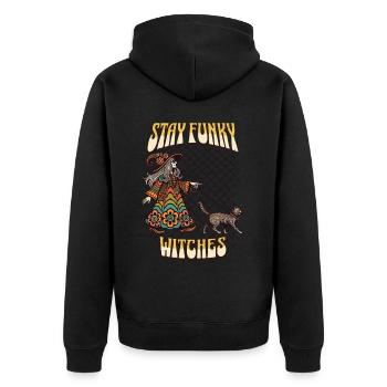 Witches Lover Design Halloween Costume - Unisex Premium Organic Zip Hoodie - black - Back - Nico (187cm)