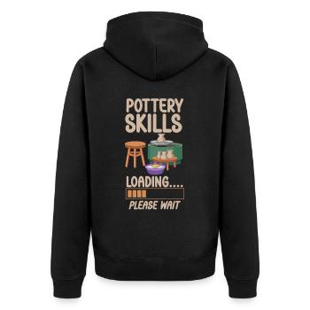 Pottery Ceramics Artist Pottery - Unisex Premium Organic Zip Hoodie - black - Back - Nico (187cm)