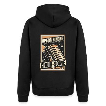 Like A Regular Singer But More Choir-Some Lover - Unisex Premium Organic Zip Hoodie - black - Back - Nico (187cm)