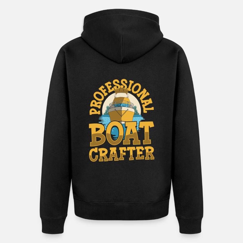 Bootsbauer - Unisex Premium Bio Zip Hoodie - Schwarz
