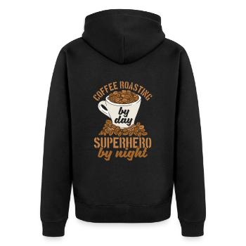 Torréfacteurs de café - Veste à capuche bio Premium Unisexe - noir - Dos - Nico (187cm)