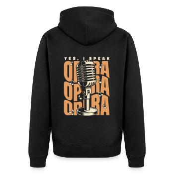 Je parle Opéra Opéra Chanteur Ténor Chanteur - Veste à capuche bio Premium Unisexe - noir - Dos - Nico (187cm)