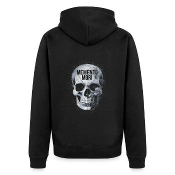 Crâne Memento mori - Veste à capuche bio Premium Unisexe - noir - Dos - Nico (187cm)