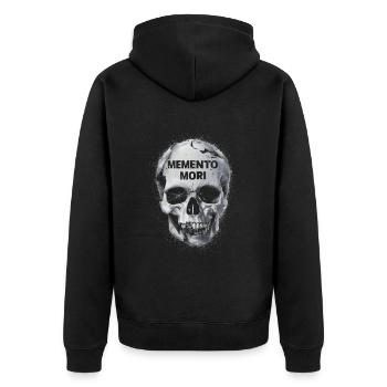 Crâne Memento mori - Veste à capuche bio Premium Unisexe - noir - Dos - Nico (187cm)