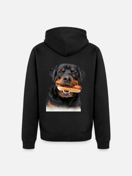 Rottweiler - Unisex Premium Organic Zip Hoodie - black